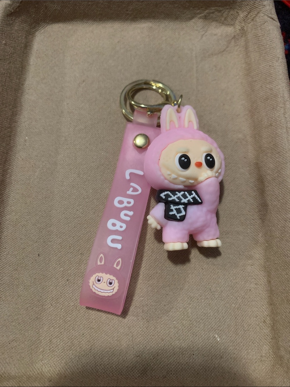 New Labubu Pink Bunny Key